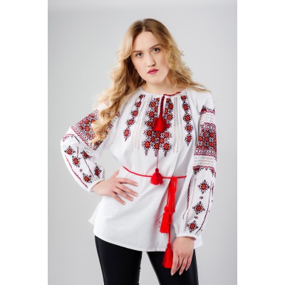 Embroidered Blouse "Shining Stars" handmade